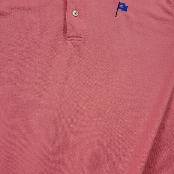 Peter Millar Summer Comfort Polo Shirt Mens Large Pink W Logo *Flaws* - Picture 5 of 10